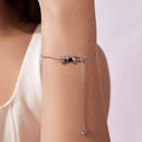 925 Sterling Silver White Gold Plated Moonstone CZ Bracelet for Women-5