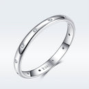 925 Sterling Silver Size 6.0 Plated Platinum Pavé Setting CZ Ring for Women-2
