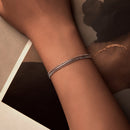 925 Sterling Silver & White Gold Plated Bracelet-5
