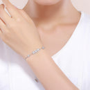 925 Sterling Silver Bracelet 22cm for Women-8