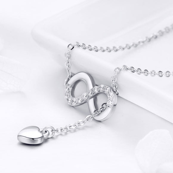 925 Sterling Silver Adjustable Necklace 38-45cm for Women