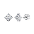 925 Sterling Silver 10mm Moissanite Earrings for Women-1