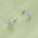 925 Sterling Silver Opal Nanometer Stone Enamel Earrings for Women-7