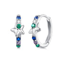 925 Sterling Silver Earrings with Pavé Setting CZ in White Gold for Women-4