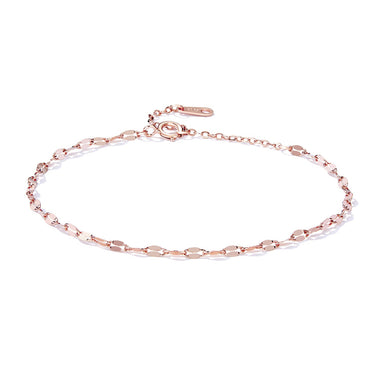 925 Sterling Silver Adjustable Rose Gold Bracelet for Women - 0