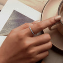 925 Sterling Silver White Gold Plated Turquoise Ring Size 6.0 for Women-6
