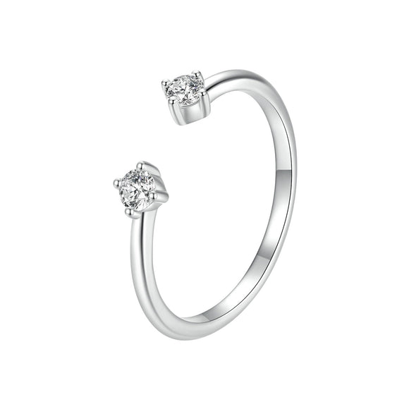 925 Sterling Silver Moissanite Ring Size E for Women