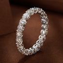 925 Sterling Silver 3mm Moissanite Ring for Women Size 6-4