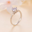 925 Sterling Silver 1.0 Carat Moissanite Ring in Size 8-5