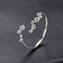 925 Sterling Silver Moissanite 0.06 Carat Ring for Women, Size E-2