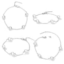 925 Sterling Silver Adjustable Pearl Bracelet for Women-3