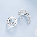 925 Sterling Silver Earrings - Oxidized Silver Finish, 1.3cm for Women-4