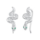 925 Sterling Silver Earrings with Pavé Setting and White Gold Plating for Women-2