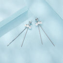 925 Sterling Silver White Gold Plated Shell Pearl Earrings-5