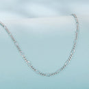 925 Sterling Silver 40cm Necklace with Plated White Gold-2