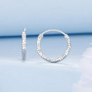 925 Sterling Silver Earrings for Women - White Gold Plated, 2.6*0.2 cm, Style L-6