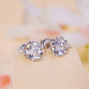 925 Sterling Silver & Moissanite 0.7cm Earrings Style L for Women-5