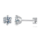 925 Sterling Silver 0.5 Carat Moissanite Earrings for Women-1
