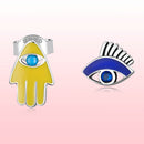 S925 Sterling Silver Enamel Pavé Set CZ Earrings-6