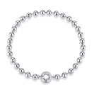 925 Sterling Silver Bracelet 17cm Oxidized & Platinum Plated for Women-1