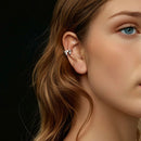 925 Sterling Silver Moissanite 0.1ct Earrings with White Gold Plating for Women-7