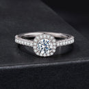925 Sterling Silver Moissanite 0.5 Carat Ring for Women - Size 6-5