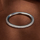 925 Sterling Silver Moissanite 0.005ct 1.4mm Ring Size 6 for Women-1