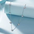 925 Sterling Silver Moissanite 0.25 Carat Necklace with Pavé Setting for Women-2