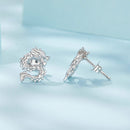 925 Sterling Silver Plated White Gold Earrings-5