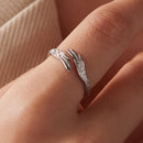 925 Sterling Silver White Gold Plated 0.2cm Ring for Women-6