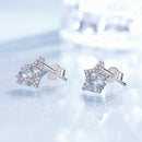 925 Sterling Silver Earrings 9x9mm with Pavé Setting CZ for Women-3