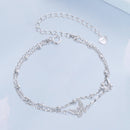 925 Sterling Silver Bracelets with Platinum Plating and CZ Stones - 150+60mm-4