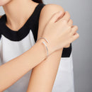 S925 Sterling Silver Bracelet with Pavé Setting CZ 6cm Diameter for Women-7