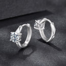 925 Sterling Silver Moissanite 0.50 Carat Earrings for Women-4