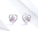 925 Sterling Silver Earrings with Pavé Setting CZ, 0.9cm for Women-5