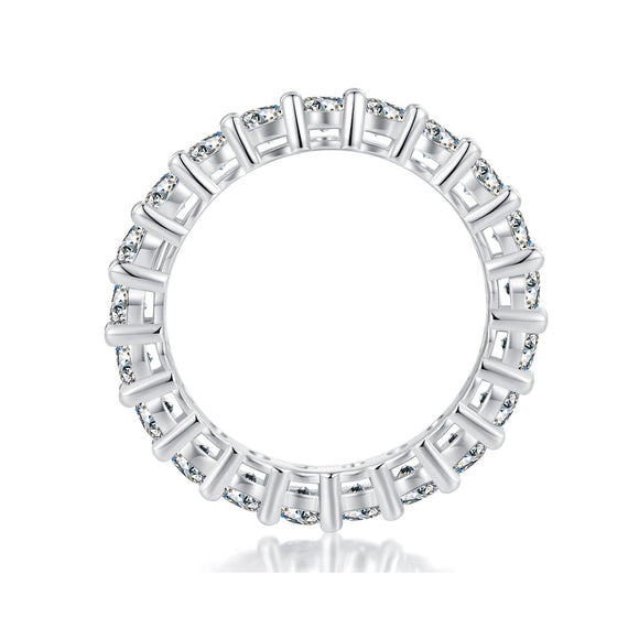925 Sterling Silver Moissanite 0.1ct Ring Size 6 for Women