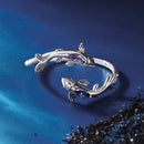 925 Sterling Silver Transparent Glass Ring for Women-3