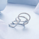 925 Sterling Silver Earrings with CZ and White Gold Plating-5