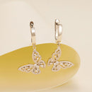 925 Sterling Silver Earrings with Pavé Setting CZ, 37x19mm for Women-3