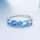 925 Sterling Silver Ring with White Gold Plating for Women, Size 6.0-4