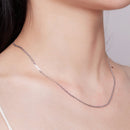 925 Sterling Silver Plated Platinum 45cm Necklace-6