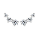 925 Sterling Silver Earrings with Pavé Setting CZ | Size 0.6*1.45cm for Women-1