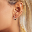 925 Sterling Silver Earrings 14*3mm with 11mm Inner Diameter for Women-6