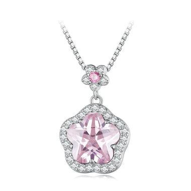 925 Sterling Silver Necklace with 19*13mm CZ Pendant - 0