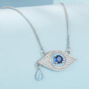 925 Sterling Silver Pavé CZ Pendant Necklace for Women - 40+5cm Length, 2x1cm Pendant-5