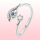 S925 Sterling Silver Pavé Set CZ Oxidized Silver Ring-3