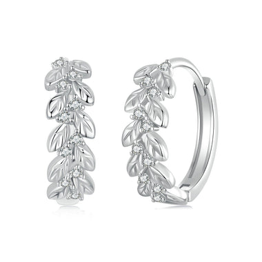 925 Sterling Silver Earrings with Pavé Setting CZ - 0