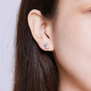 925 Sterling Silver Plated Platinum Earrings with Pavé Setting CZ for Women-7
