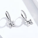 S925 Oxidized Silver Pavé Setting CZ Earrings for Women-2