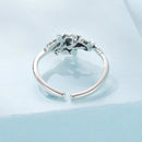 925 Sterling Silver Oxidized Adjustable Ring for Women-4